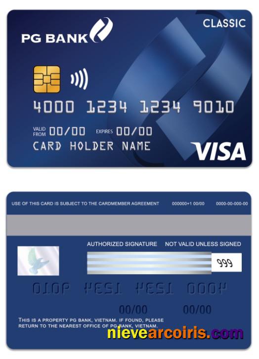 Vietnam PG Bank visa classic card